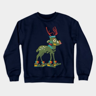 Aztec Deer Mazatl Crewneck Sweatshirt